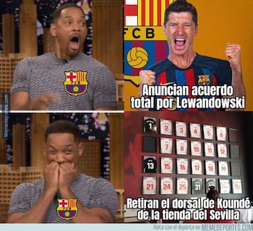 Lewandowski, protagonista de los memes más divertidos de la semana deportiva