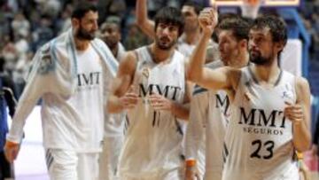 Bourousis, Dani Díez, Rudy Fernández y Sergio Llull.