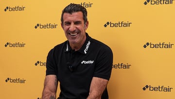 Figo, durante un momento de su entrevista con AS.