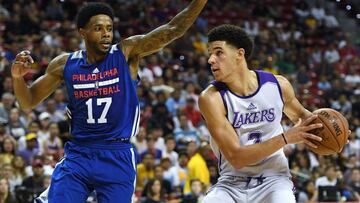 Lonzo Ball jug&oacute; un partido extraordinario ante los Sixers.