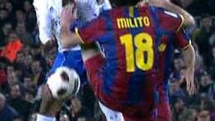 Sinama aún acusa la patada de Gabi Milito