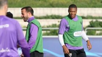 <b>ANSIOSO. </b>Baptista, durante el entrenamiento de ayer.