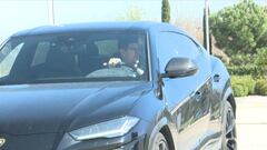 Courtois, con una posible lesión, pasó por Valdebebas en día libre