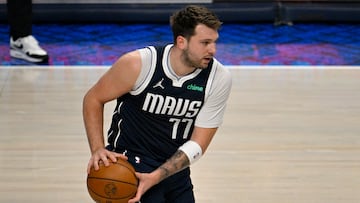 The Dallas Mavericks star was briefly forced to leave the court during the first quarter of the 2024 NBA Playoffs game.