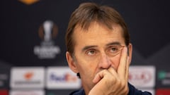 Julen Lopetegui, en la rueda de prensa previa al APOEL