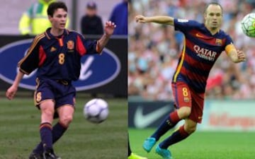 Ronaldo, Iniesta, Nadal... Famous sports figures then and now