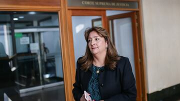 Bogotá. Noviembre 23 de 2023. La corte suprema de justicia llevó a cabo la audiencia con la terna para fiscal general de la nación con las candidatas Amelia Pérez, Ángela María Buitrago y Luz Adriana Camargo. En la foto : Ángela María Buitrago (Colprensa- John Paz)