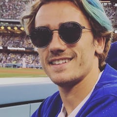 Antoine Griezmann disfrutó con los Dodgers en Los Angeles