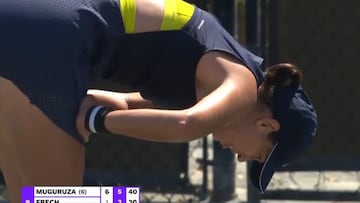 Muguruza se trabaja su primera victoria del curso en tierra