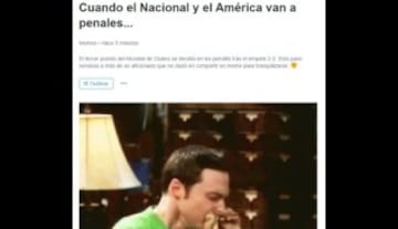 Los memes de la derrota del América ante el Nacional