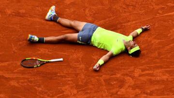 Nadal, emocionado tras ganar su 12º Roland Garros.