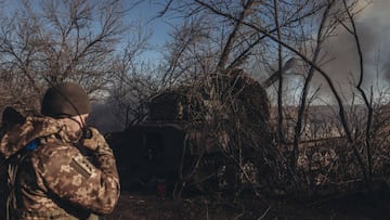DONETSK, UKRAINE - DECEMBER 04: Ukrainian tankman is seen on the frontline in Donetsk, Ukraine as intense military activity continues during Russia-Ukraine war on December 04, 2022. (Photo by Diego Herrera Carcedo/Anadolu Agency via Getty Images)
