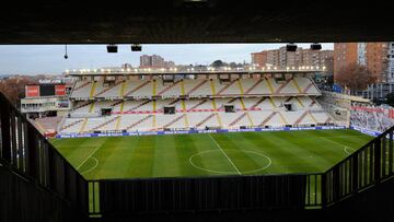 Vista interior del estadio de Vallecas.