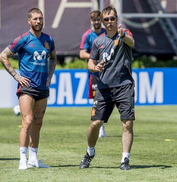 Sergio Ramos y Lopetegui