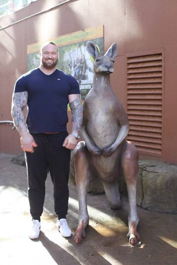 .. with a kangaroo.