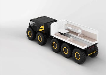 Si las expediciones requieren de pasar la noche en zonas extremas, Sherp The Ark tambi¨¦n tiene un m¨®dulo en el que pueden dormir hasta 8 personas.