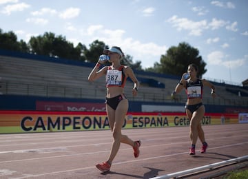 Campeonato de Espa?a de Atletismo que se est¨¢ disputando en el estadio Juan de la Cierva en Getafe.