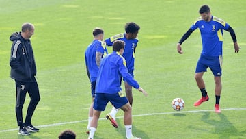 Entrenamiento de la Juventus. 