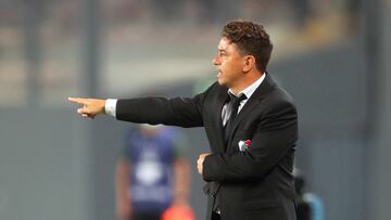 Soccer Football - Copa Libertadores - Group F - Alianza Lima v River Plate - Estadio Nacional, Lima, Peru - April 6, 2022 River Plate coach Marcelo Gallardo during the match REUTERS/Sebastian Castaneda