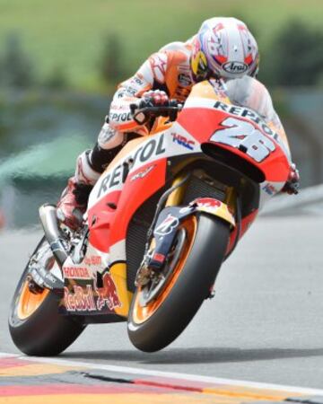 Dani Pedrosa durante el GP de Alemania.