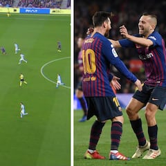 Su sociedad está marcando una época: Alba y Messi en el 2-0