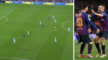 Su sociedad está marcando una época: Alba y Messi en el 2-0