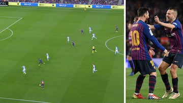 Su sociedad está marcando una época: Alba y Messi en el 2-0