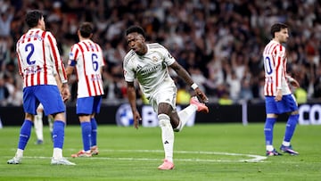 Real Madrid beat Atlético Madrid in a dramatic derby that saw the home side end with 10 men.