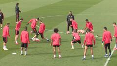 Caño de Courtois a Benzema en el entrenamiento: ¡ojo a la reacción del resto!