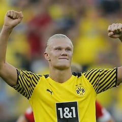 Haaland empieza impresionando y destroza al Eintracht