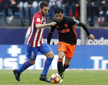 Alerta Koke: una amarilla le dejaría sin jugar ante el Sevilla