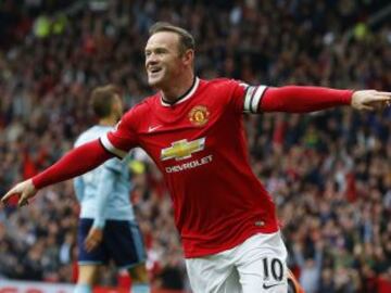 El eterno Wayne Rooney, estrella de Manchester United, tiene 2,09% de ventas y se ubica sexto.