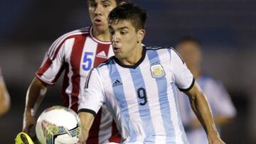 Giovanni Simeone, con la selección argentina sub-20.