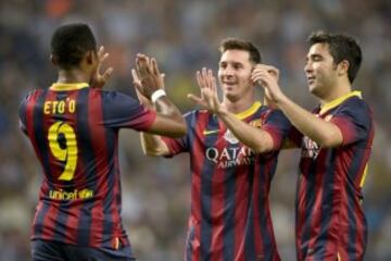 Eto'o, Messi y Deco.