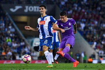 James puts his team ahead against Espanyol.