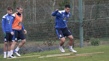 Entrenamiento Deportivo de La Coruña. Adri Castro