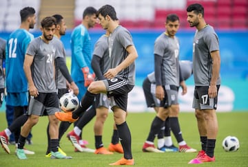 El grupo de Irán durante el entrenamiento. 