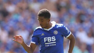 LEICESTER, ENGLAND - AUGUST 07:  Wesley Fofana of Leicester City during the Premier League match between Leicester City and Brentford FC at The King Power Stadium on August 6, 2022 in Leicester, United Kingdom. (Photo by Marc Atkins/Getty Images)