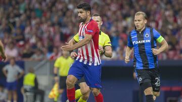 Diego Costa, ante el Brujas.