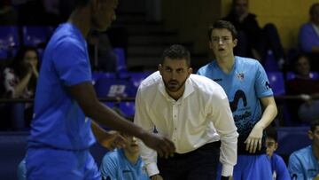 Javi Zamora, durante un partido con el filial del Movistar Estudiantes.