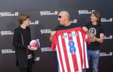 Griezmann, Vin Diesel y Filipe Luis.