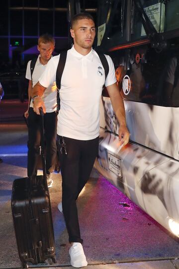 La llegada del Real Madrid a su hotel en Miami