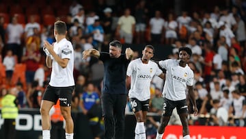 04/09/22 PARTIDO PRIMERA DIVISION
JORNADA CUATRO
VALENCIA CF - GETAFE CF
FIN DE PARTIDO GENNARO GATTUSO SALUDO
SAMUEL LINO THIERRY CORREIA