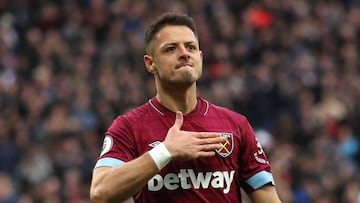 Javier Hern&aacute;ndez con el West Ham durante la temporada 2018-2019.