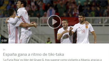 La prensa mundial destaca el liderato y el tiki-taka de España