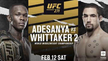 Cartel del UFC 271: Adesanya vs Whittaker 2.