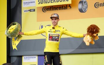 Wout Van Aert luce de amarillo tras la tercera etapa del Tour.
