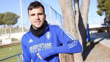 El delantero centro del Real Zaragoza Álvaro Giménez.