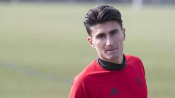 Luis Perea durante una sesión de entrenamiento.