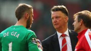 Van Gaal tiene dudas de que De Gea esté en condiciones para el sábado y medita no alinearle.